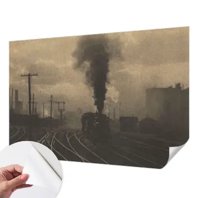 Papier peint intissé imprimé paysage industriel