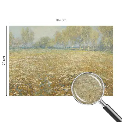 Papier peint photographique sur tissu non tissé Champ en fleurs
