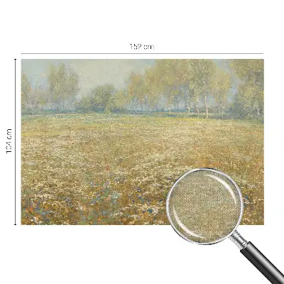 Papier peint photographique sur tissu non tissé Champ en fleurs