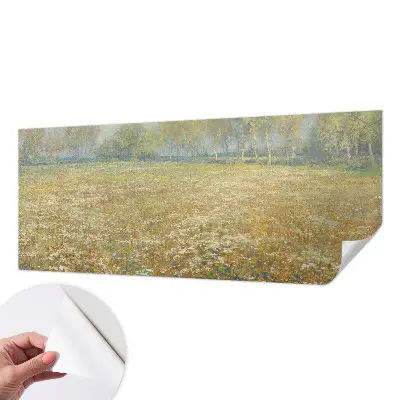 Papier peint photographique sur tissu non tissé Champ en fleurs