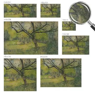 Papier peint intissé paysage vert