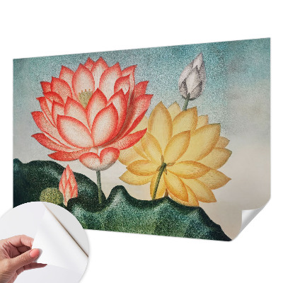 Papier peint tête de lit chambre adulte Lotosové kvety