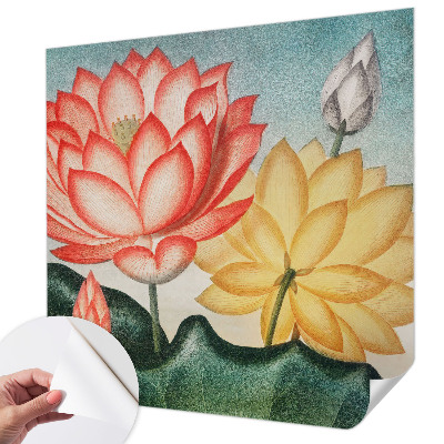 Papier peint tête de lit chambre adulte Lotosové kvety
