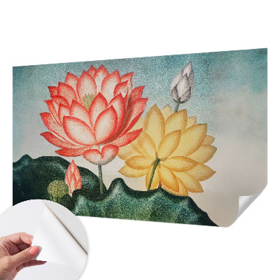 Papier peint tête de lit chambre adulte Lotosové kvety