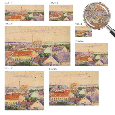 Papier peint panoramique adhésif Mestské strechy