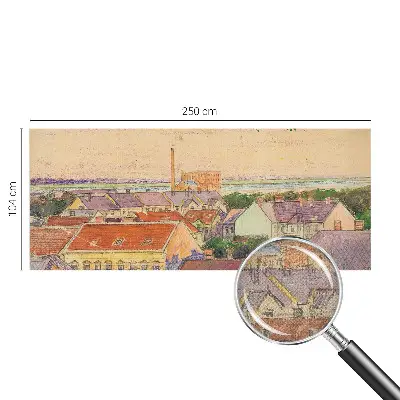Papier peint photo grand format pour le mur Toits urbains