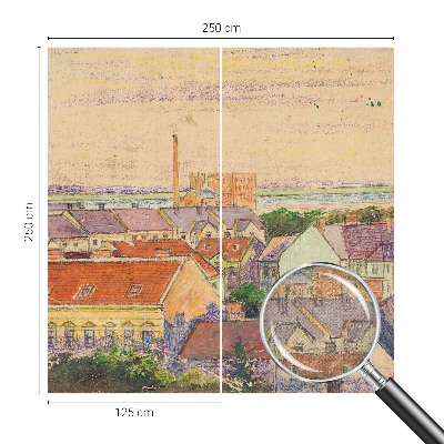 Papier peint panoramique adhésif Mestské strechy
