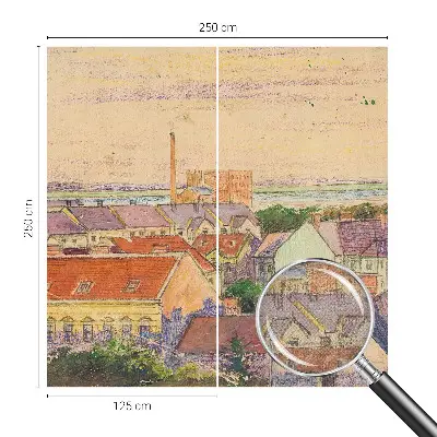 Papier peint photo grand format pour le mur Toits urbains