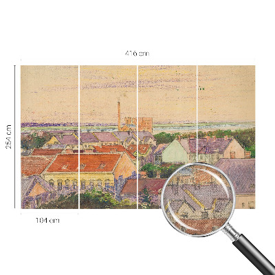Papier peint panoramique adhésif Mestské strechy