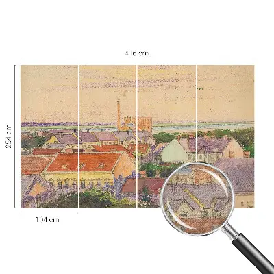 Papier peint photo grand format pour le mur Toits urbains