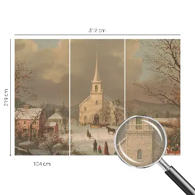 Papier peint photographique intissé paysage d'hiver