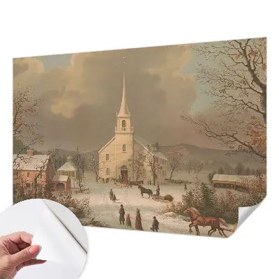 Papier peint photographique intissé paysage d'hiver