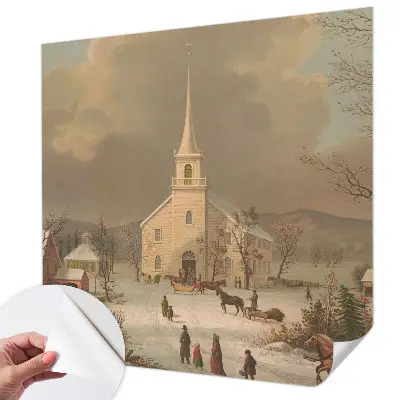 Papier peint photographique intissé paysage d'hiver