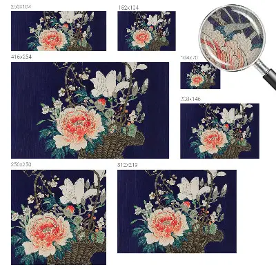 Papier peint photo grand format pour le mur panier de fleurs