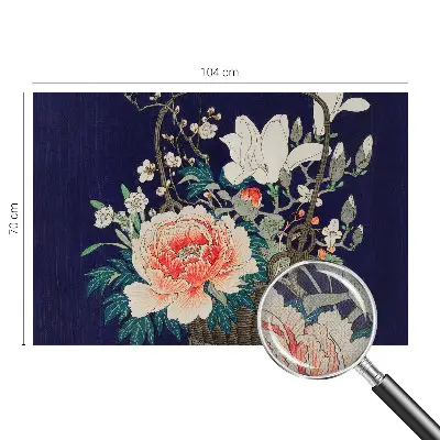 Papier peint photo grand format pour le mur panier de fleurs