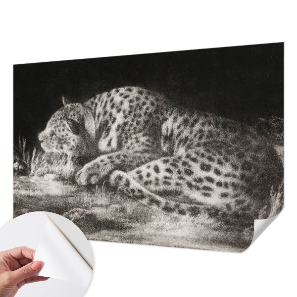 Papier peint chambre ado Leopard odpočíva
