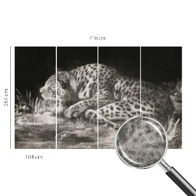 Papier peint photographique sur tissu non tissé Léopard au repos