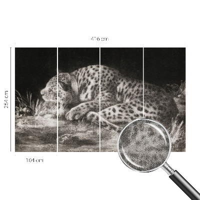 Papier peint chambre ado Leopard odpočíva