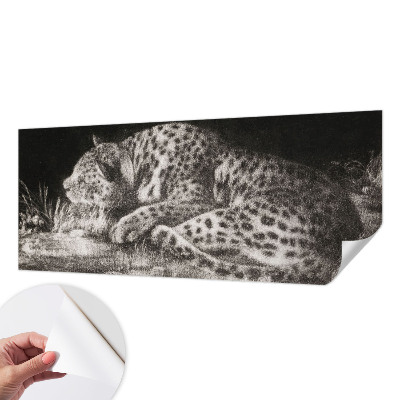 Papier peint chambre ado Leopard odpočíva
