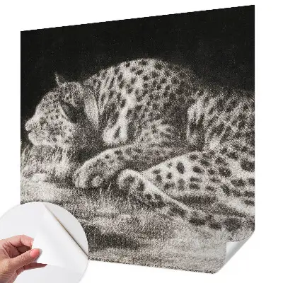 Papier peint photographique sur tissu non tissé Léopard au repos