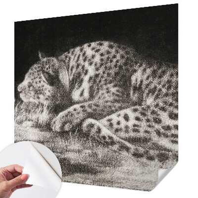 Papier peint chambre ado Leopard odpočíva