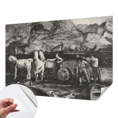 Papier peint intissé Scène de village