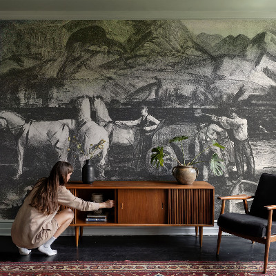 Papier peint tête de lit chambre adulte Dedinská scéna