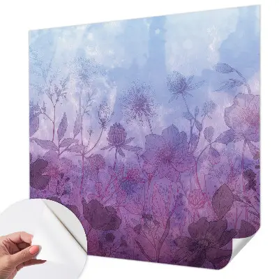 Papier peint photo sur tissu non tissé fleurs pastel