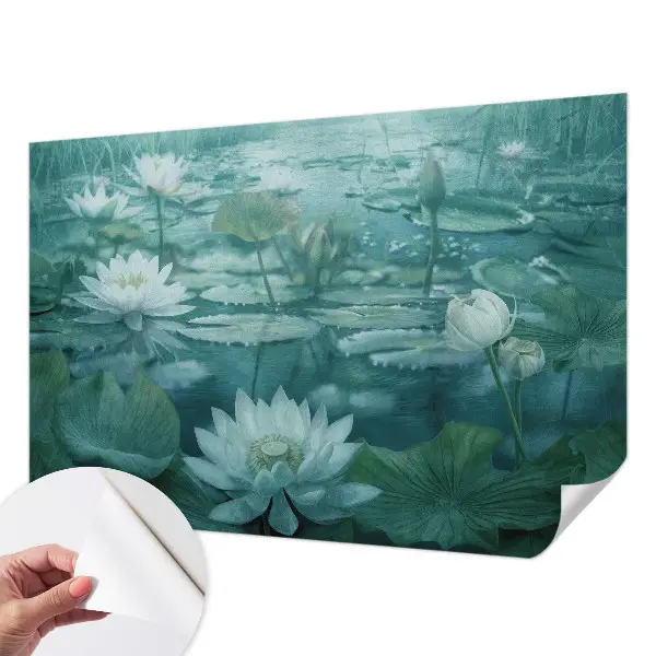 Papier peint photographique intissé fleurs aquatiques