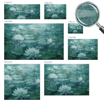 Papier peint photographique intissé fleurs aquatiques