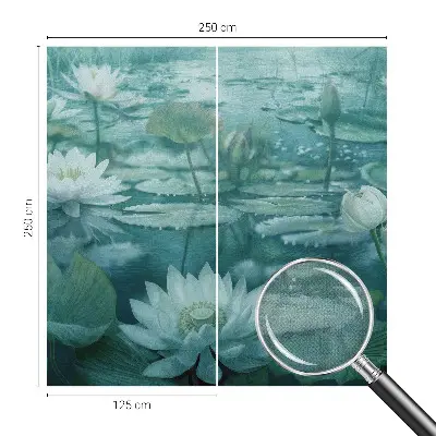 Papier peint photographique intissé fleurs aquatiques