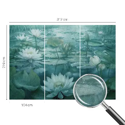 Papier peint photographique intissé fleurs aquatiques