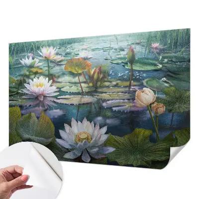 Papier peint photographique sur tissu non tissé Fleurs d'étang