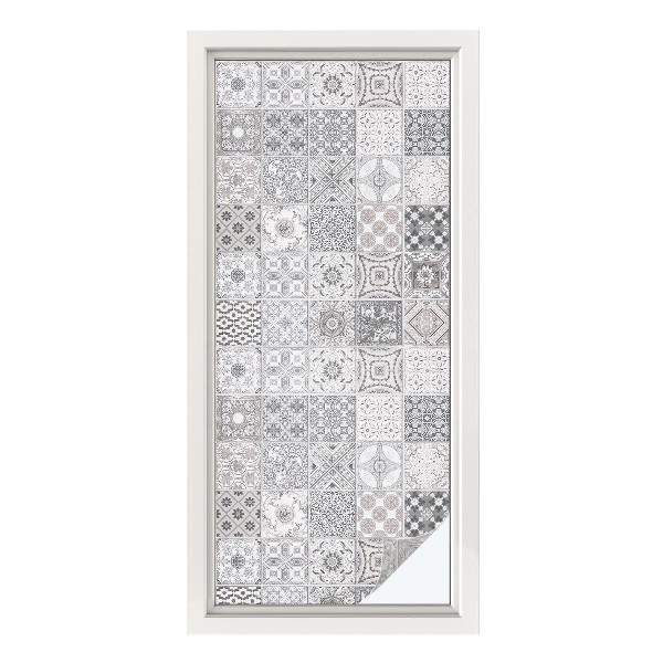 Film solaire fenêtre décoratif aspect vitrail Motifs carrelés