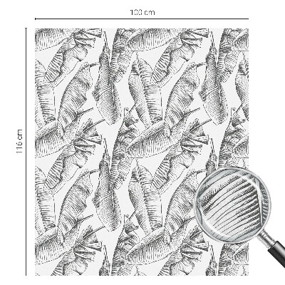 Sticker fenêtre vitrail adhésif feuilles tropicales