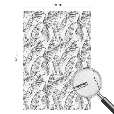 Sticker fenêtre vitrail adhésif feuilles tropicales