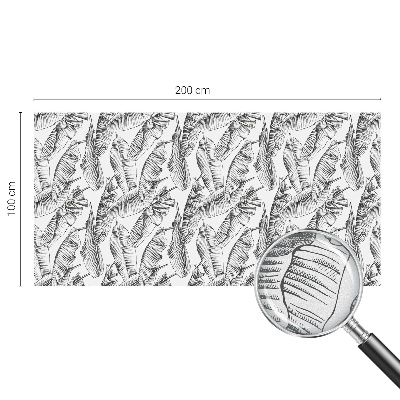 Sticker fenêtre vitrail adhésif feuilles tropicales