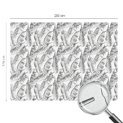 Sticker fenêtre vitrail adhésif feuilles tropicales