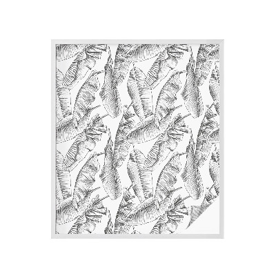 Sticker fenêtre vitrail adhésif feuilles tropicales