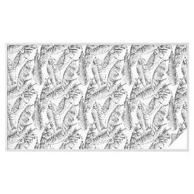 Sticker fenêtre vitrail adhésif feuilles tropicales