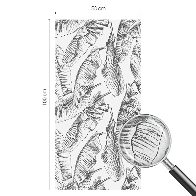 Sticker fenêtre vitrail adhésif feuilles tropicales