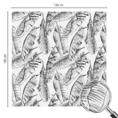 Sticker fenêtre vitrail adhésif feuilles tropicales