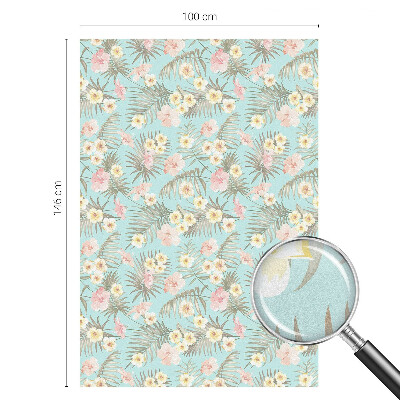 Film solaire fenêtre décoratif aspect vitrail Motif tropical