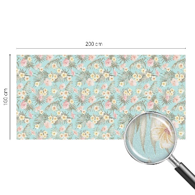 Film solaire fenêtre décoratif aspect vitrail Motif tropical