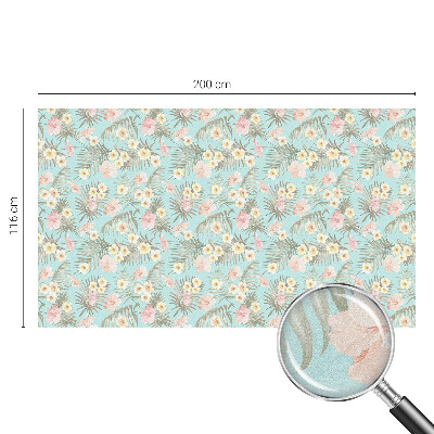 Film solaire fenêtre décoratif aspect vitrail Motif tropical