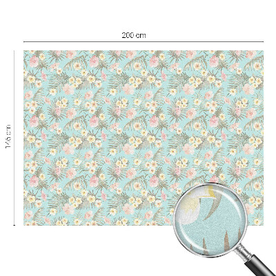 Film solaire fenêtre décoratif aspect vitrail Motif tropical