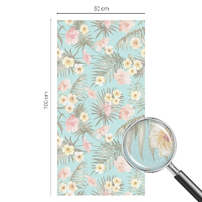 Film solaire fenêtre décoratif aspect vitrail Motif tropical