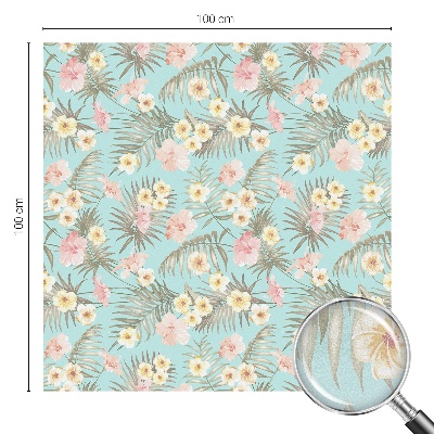 Film solaire fenêtre décoratif aspect vitrail Motif tropical