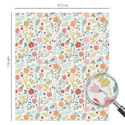 Film solaire fenêtre décoratif aspect vitrail Motif floral