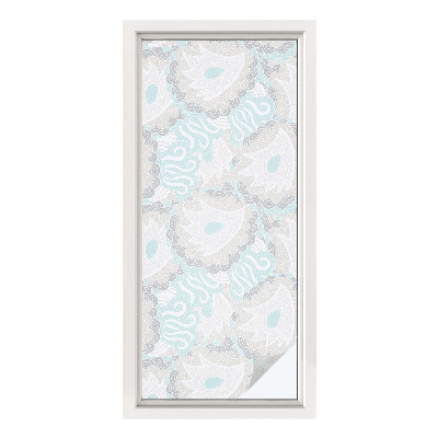 Film adhésif pour vitrage dépoli vitrail Plumes délicates